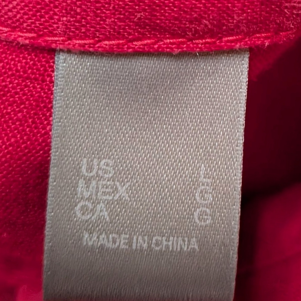 Liz Claiborne Crimson Red Work Shirt Professional Button Up Top XL - Picture 6 of 9